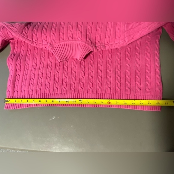 Lauren Ralph Lauren Cable Knit 1/4 Zip Sweater, Pink, Tag Removed, size unknown - Picture 12 of 14